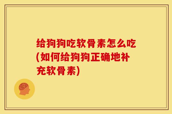 给狗狗吃软骨素怎么吃(如何给狗狗正确地补充软骨素)