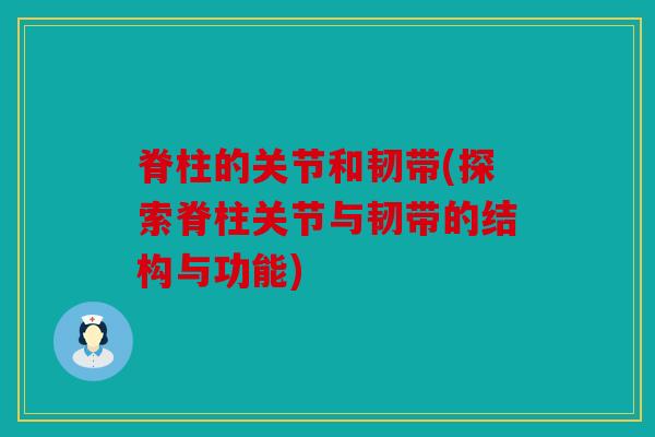 脊柱的关节和韧带(探索脊柱关节与韧带的结构与功能)