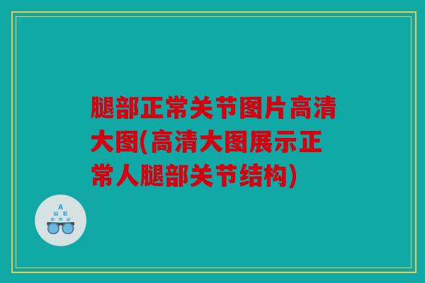 腿部正常关节图片高清大图(高清大图展示正常人腿部关节结构)
