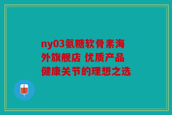 ny03氨糖软骨素海外旗舰店 优质产品 健康关节的理想之选