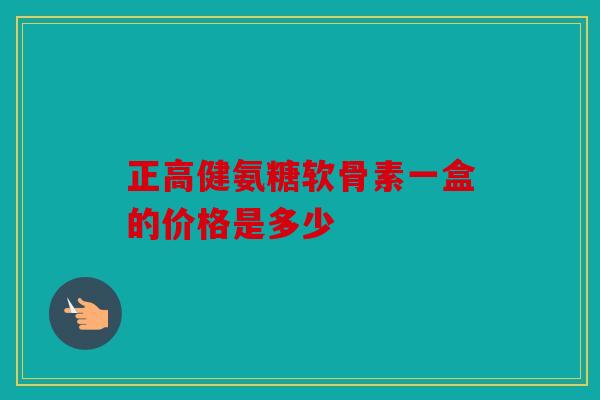 正高健氨糖软骨素一盒的价格是多少