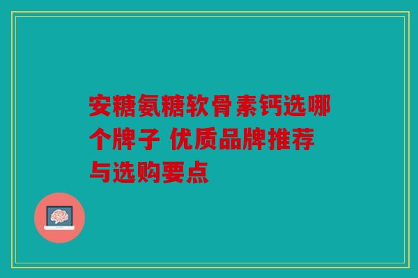 安糖氨糖软骨素钙选哪个牌子 优质品牌推荐与选购要点