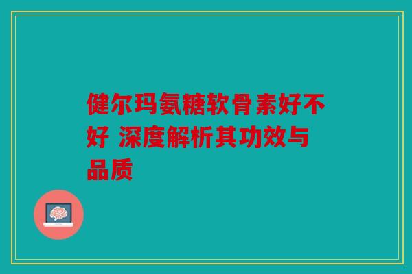 健尔玛氨糖软骨素好不好 深度解析其功效与品质