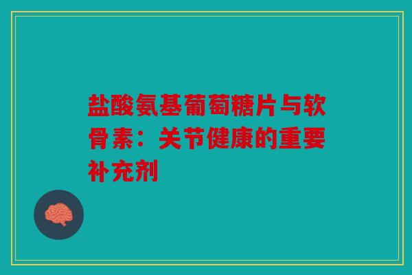 盐酸氨基葡萄糖片与软骨素：关节健康的重要补充剂