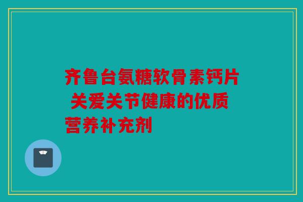 齐鲁台氨糖软骨素钙片 关爱关节健康的优质营养补充剂